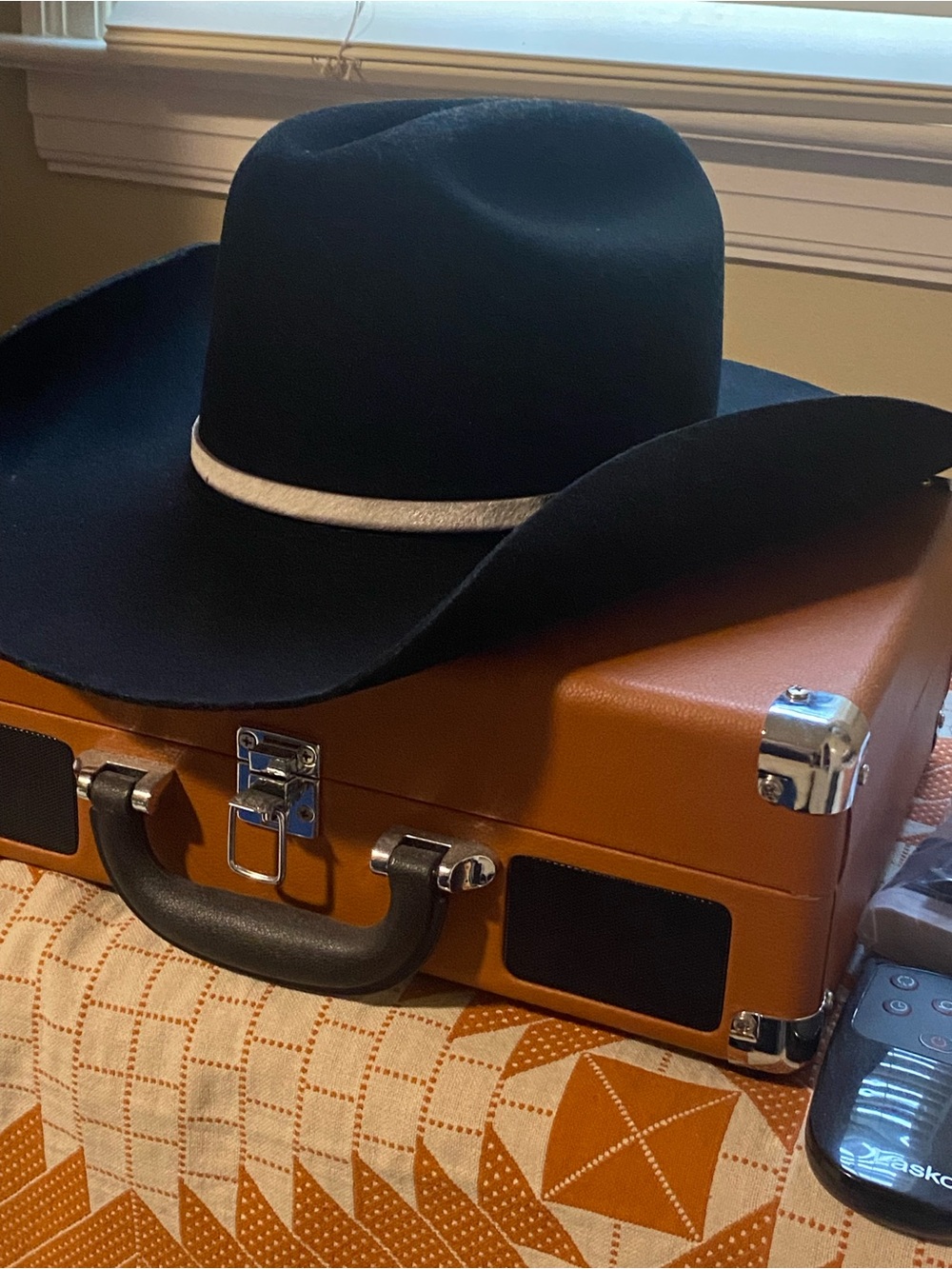 Resistol Bradford Black Cowboy Hat-7 1/4 Custom Hand Rolled Brim! - Picture 3 of 6